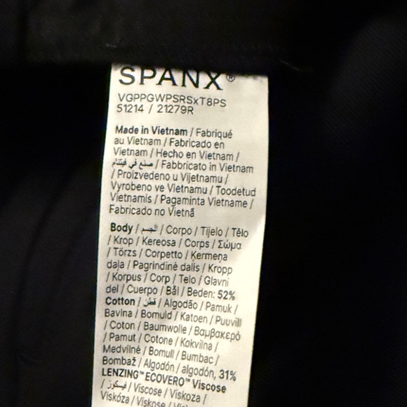 NWT * SPANX Black High-Rise Wide-Leg Trousers - Picture 5 of 12